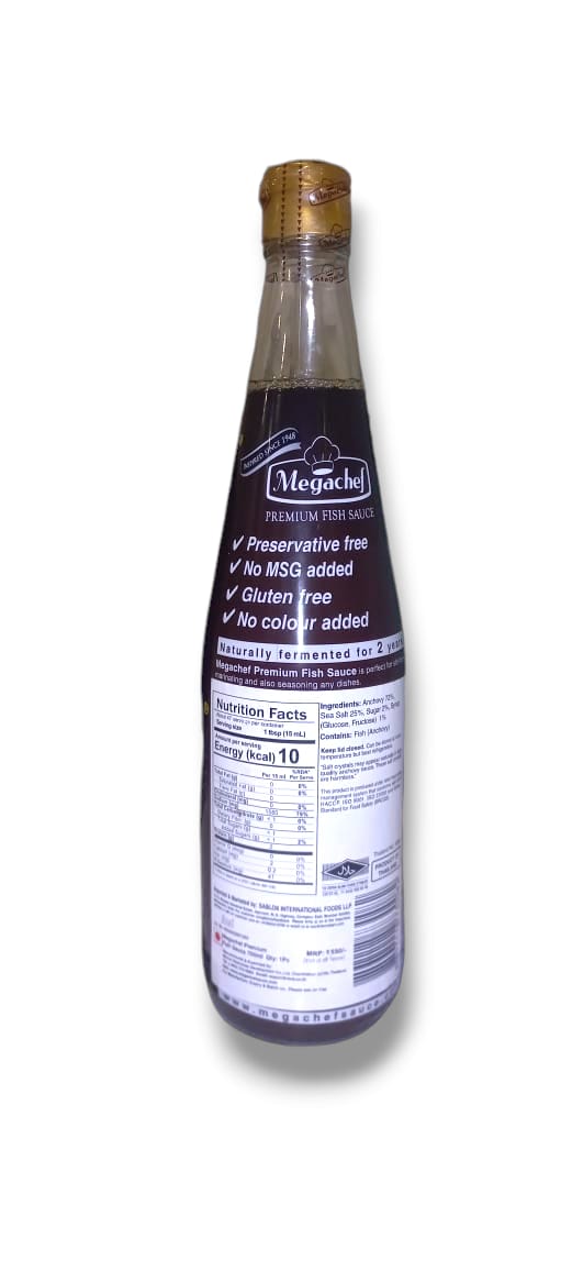Fish Sauce | (Traditionally Prepared With Fresh Anchovies And Pure Sea Salt) – Gluten Free, No Added Preservatives, No MSG &amp;amp; No Added Colour – Megachef - 700ml