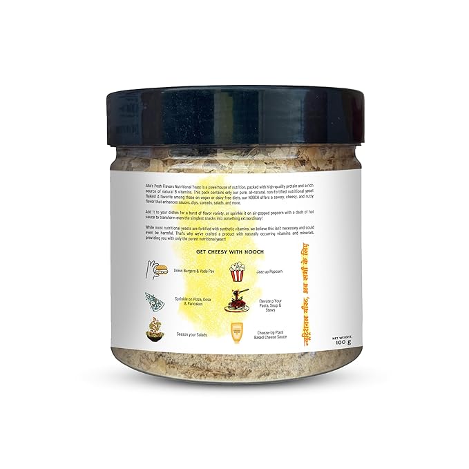 Nutritional Yeast Flakes - Natural - Indian - Vegan, Gluten Free,Cheesy &amp; Savory Nooch, Rich in Protein, B Vitamins &amp; Minerals, Plant-based Superfood -Sprinkl&