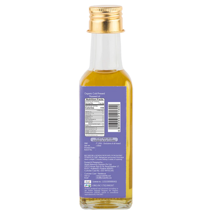 Flax Seed Oil | Omega 3 - USDA Organic - Cold Pressed - Praakritik - 100ml