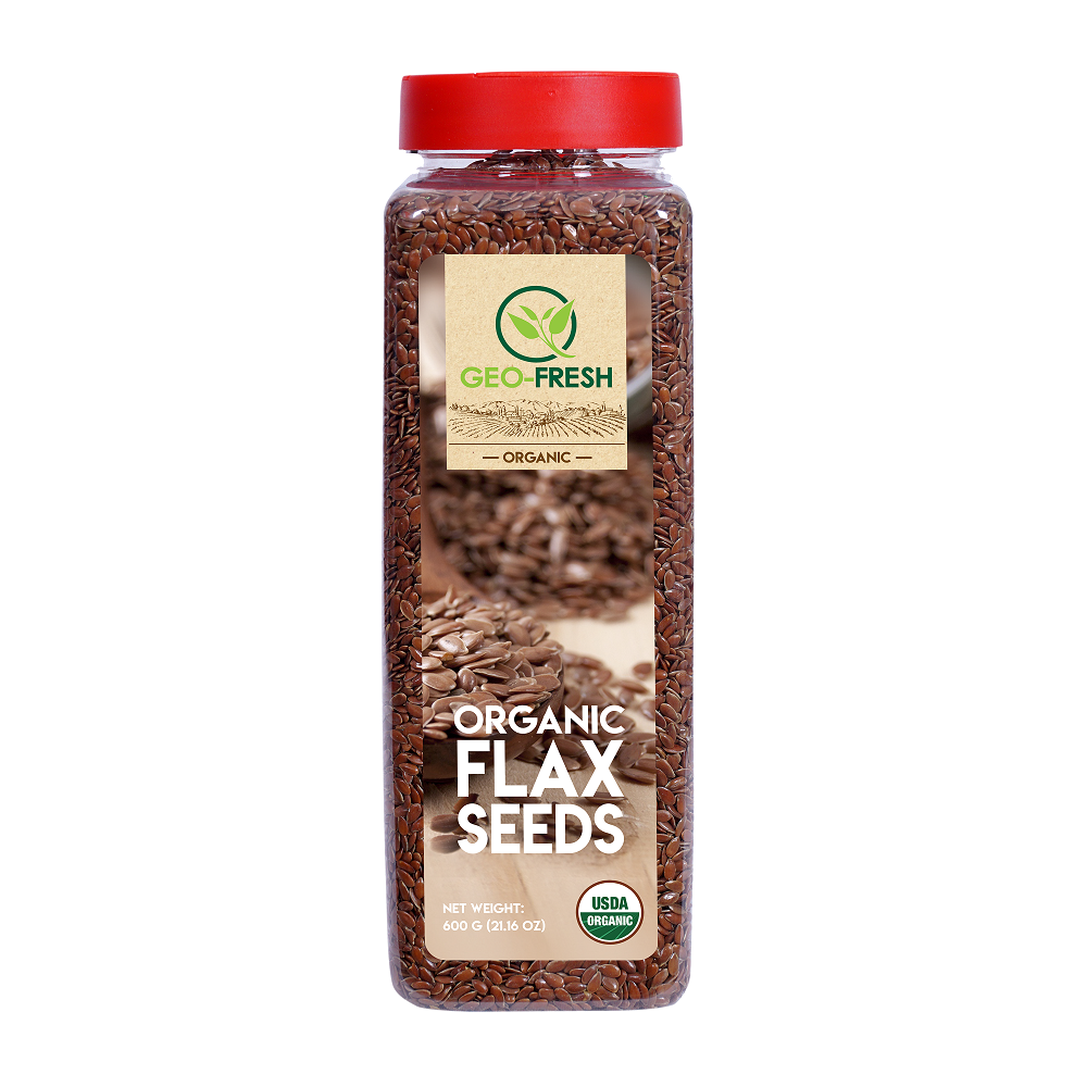 Flax Seeds | USDA Organic - Geo-Fresh - 600gm