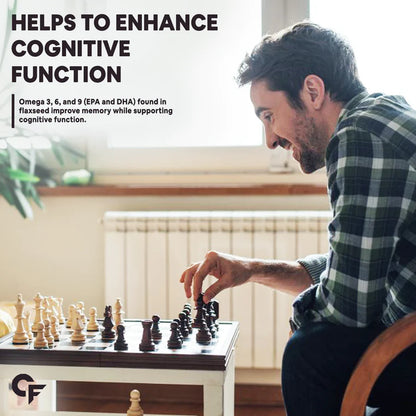 Flaxseed Oil | 825mg Omega 3, 6 &amp;amp; 9 - Supports Heart, Joints &amp;amp; Digestion - No Added Fillers - Carbamide Forte - 1000mg - 120 Softgels Capsules