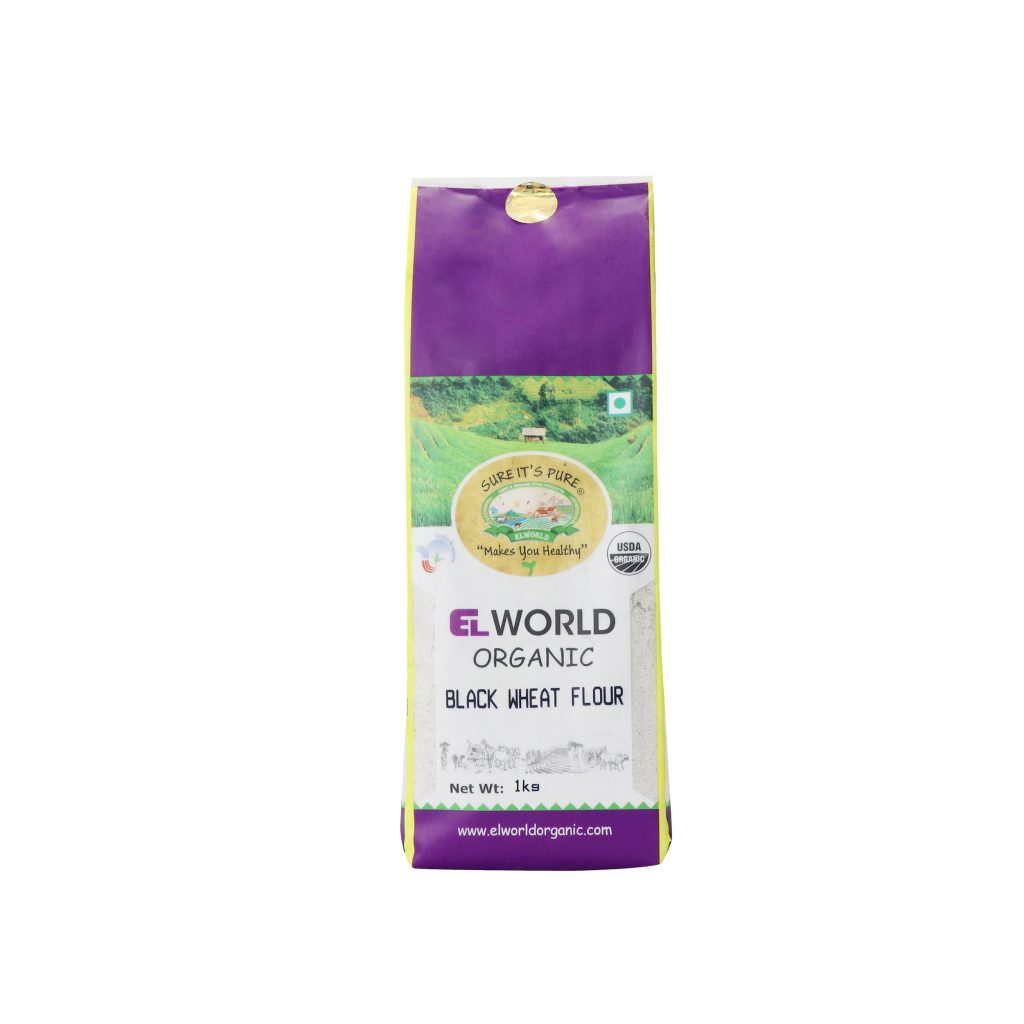 Flour | Black Wheat Flour - USDA Organic - Non Gmo - Elworld Organic - 1000gm
