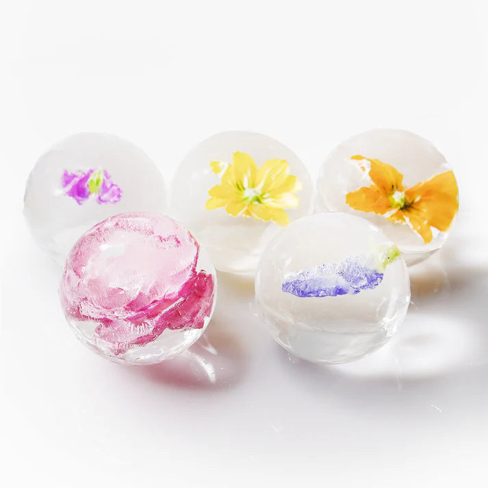Ice | Flower Power Party Ice - Edible Flower Ice Cube - Maxium Chilling, Minimum Dilution- Ice For Human Consumption-RO Water UV 100% Untouched- Precision Cut- Pure Hygienic, Slow Melting- Nature&