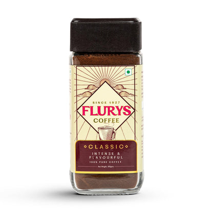 Coffee | Classic Coffee -  Instant 100% - Pure - Intense And Flavourful - Flurys - 100gm