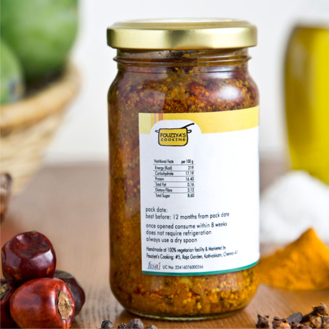 Pickle| Mango Pickle | 100% Natural Ingredients- Handcrafted - All Natural – No Added Artificial Preservatives – Fouziya’s Cooking – 200gm
