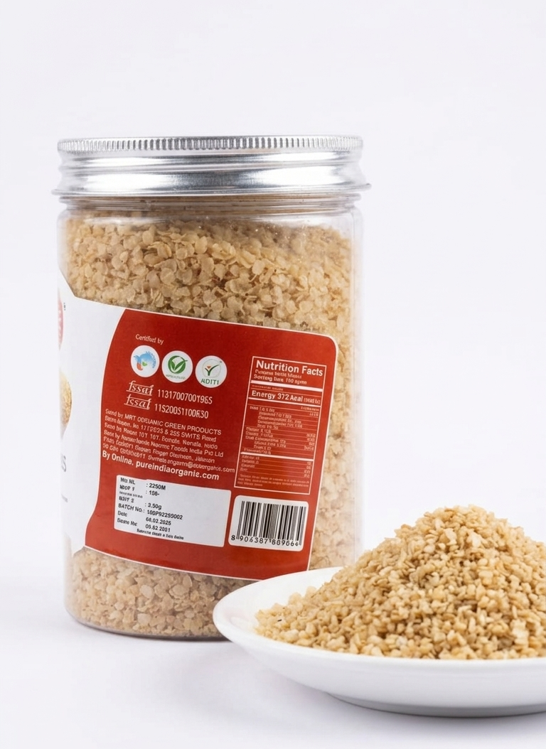 Flakes| Foxtail Millet Flakes -Gluten Free-Rich In Protein ,Antioxidants- No Preservatives, High In Dietery Fibre &amp;amp; Zero Cholesterol -MRT Organics - 250gm