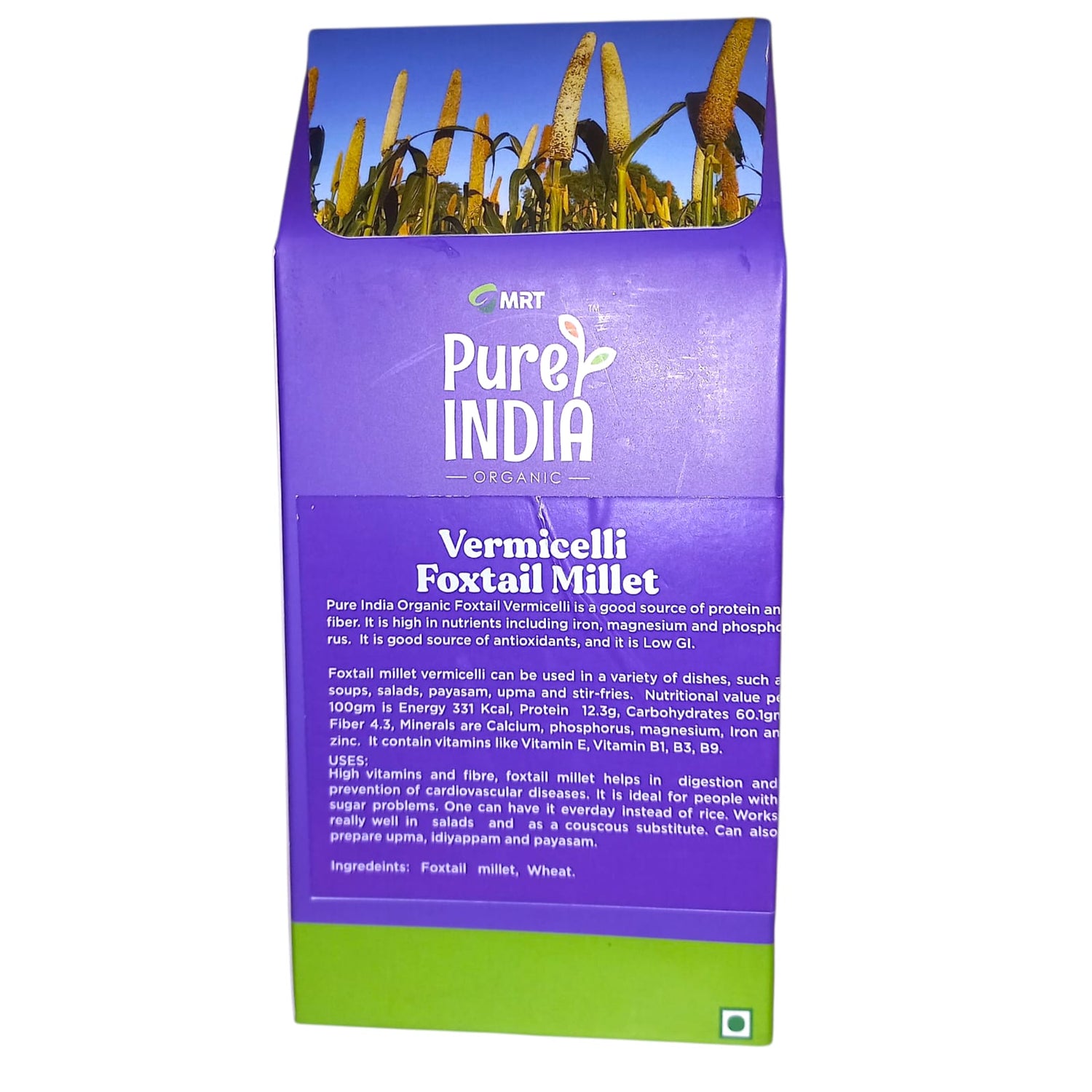 Vermicelli | Foxtail Millet Vermicelli - Organic - Mrt Organics - 150gm
