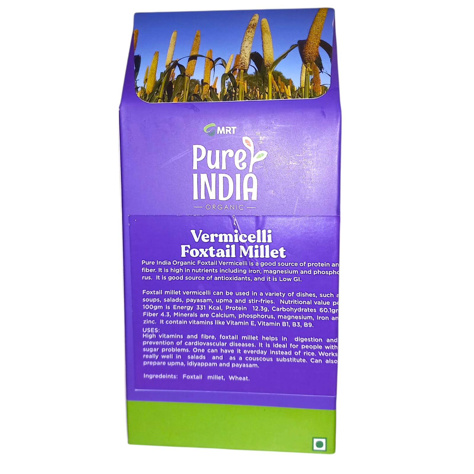 Vermicelli | Foxtail Millet Vermicelli - Organic - Mrt Organics - 150gm
