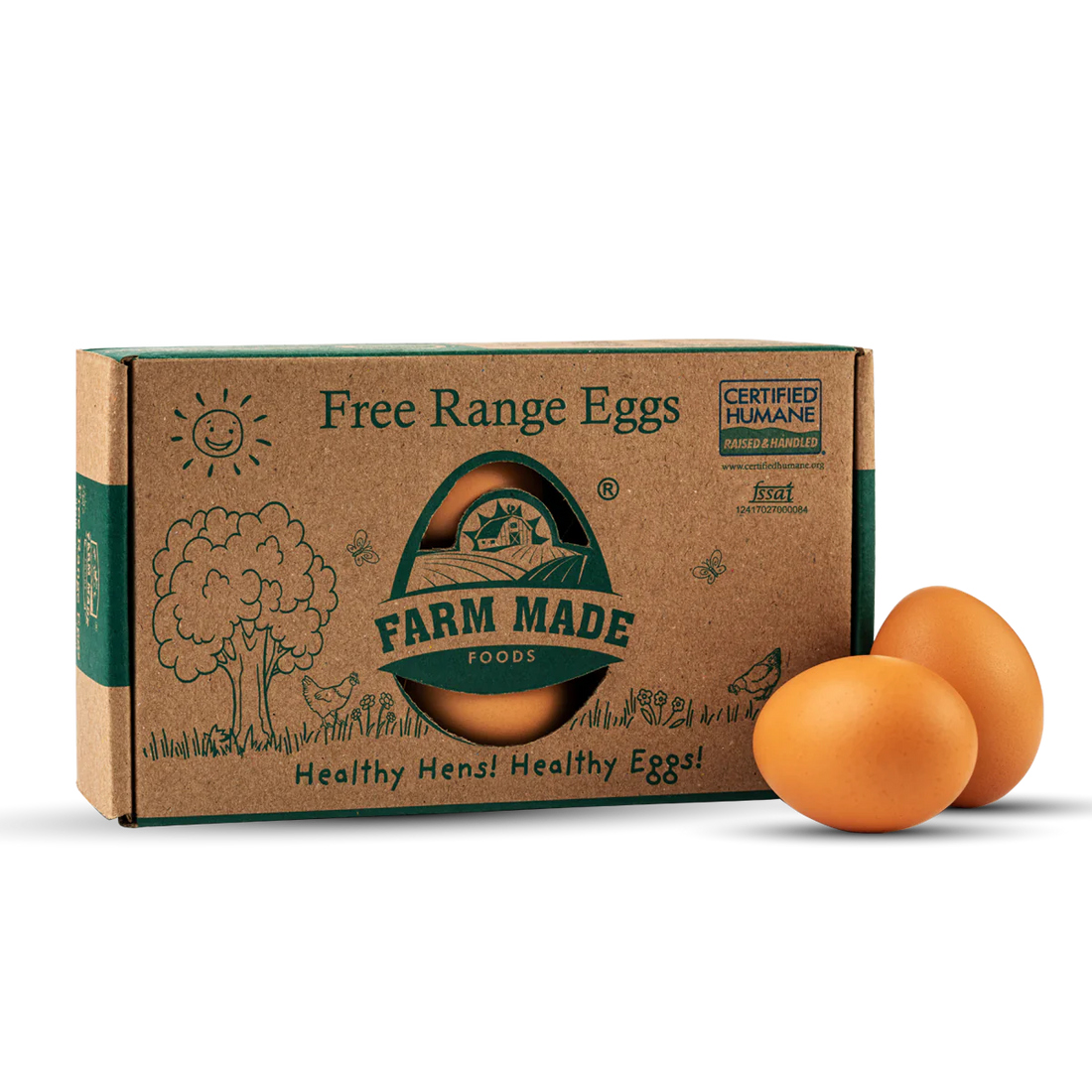 Eggs | Free Range Eggs - Farm Made - 6Pieces