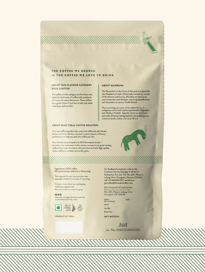 Coffee | French Roast (Coffee Filter) Strong – Cocoa – Bitter Sweet – No Added Preservatives, Additives &amp; No Added Flavouring – Blue Tokai – 250gm