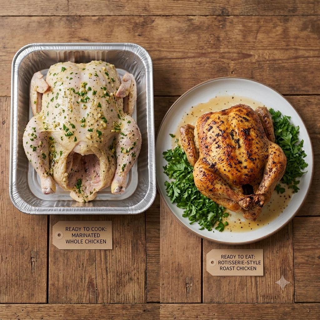 Fresh Citrus Parsley Marinated Whole Chicken (With Skin)-Ready to Cook &amp;  Ready To Eat – Halal Certified – Organically Raised – Non GMO, Antibiotics &amp; Hormone Free-Nature&
