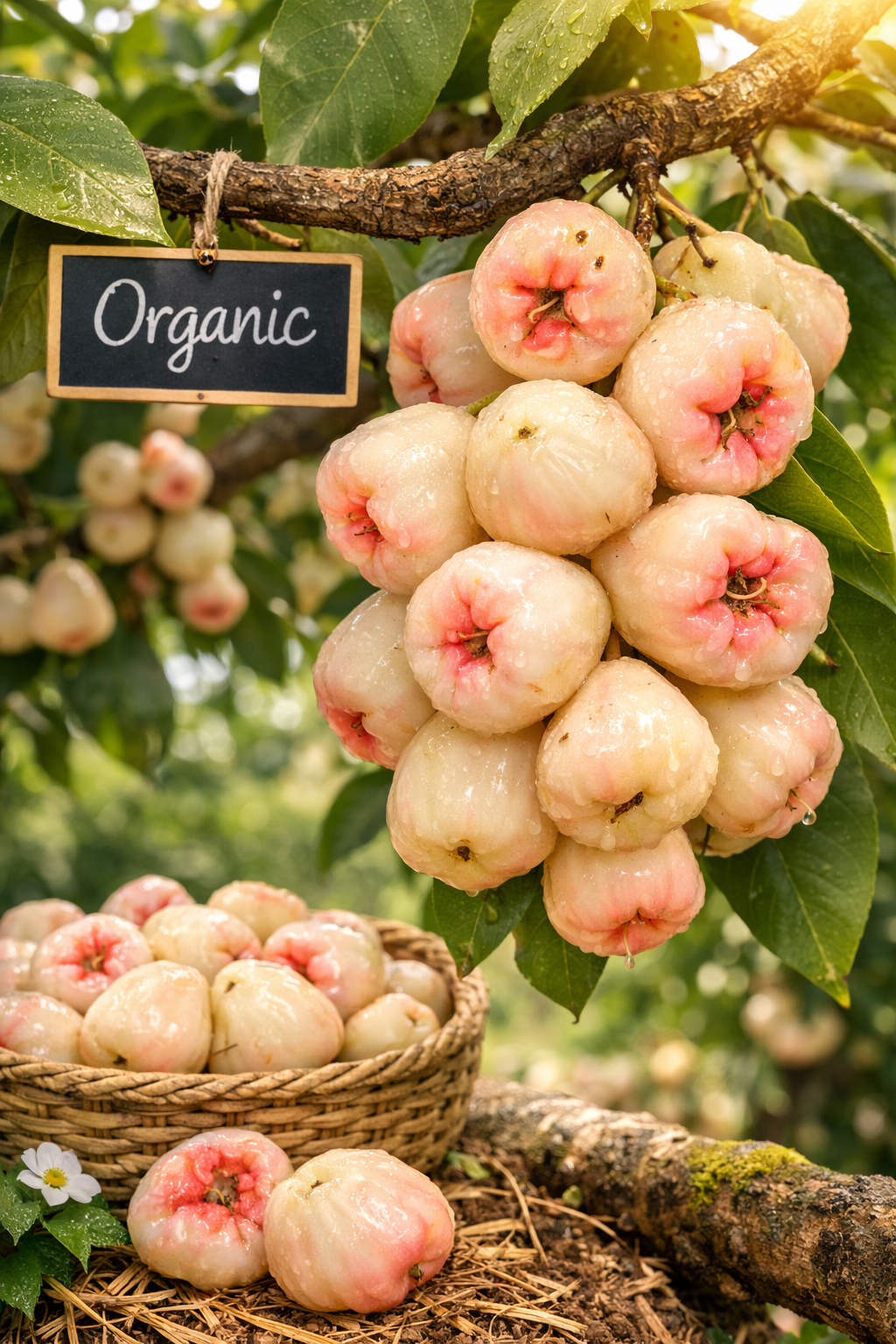 Apples | Fresh White Rose Apples - Naturally Grown in Satara, Maharashtra - 100% Natural &amp; Pesticide-Free- Farm Fresh