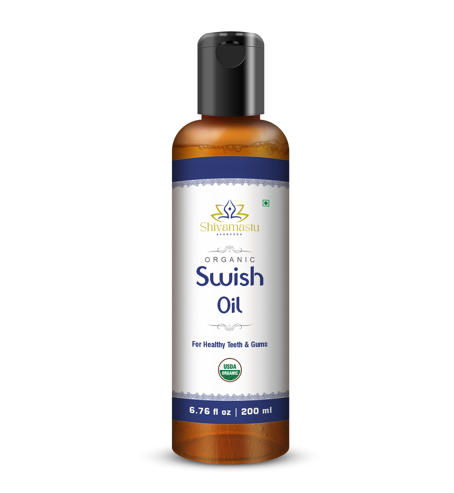 Swish Oil | (For Healthy Teeth &amp;amp; Gums) - USDA Organic - Shivamastu - 200ml