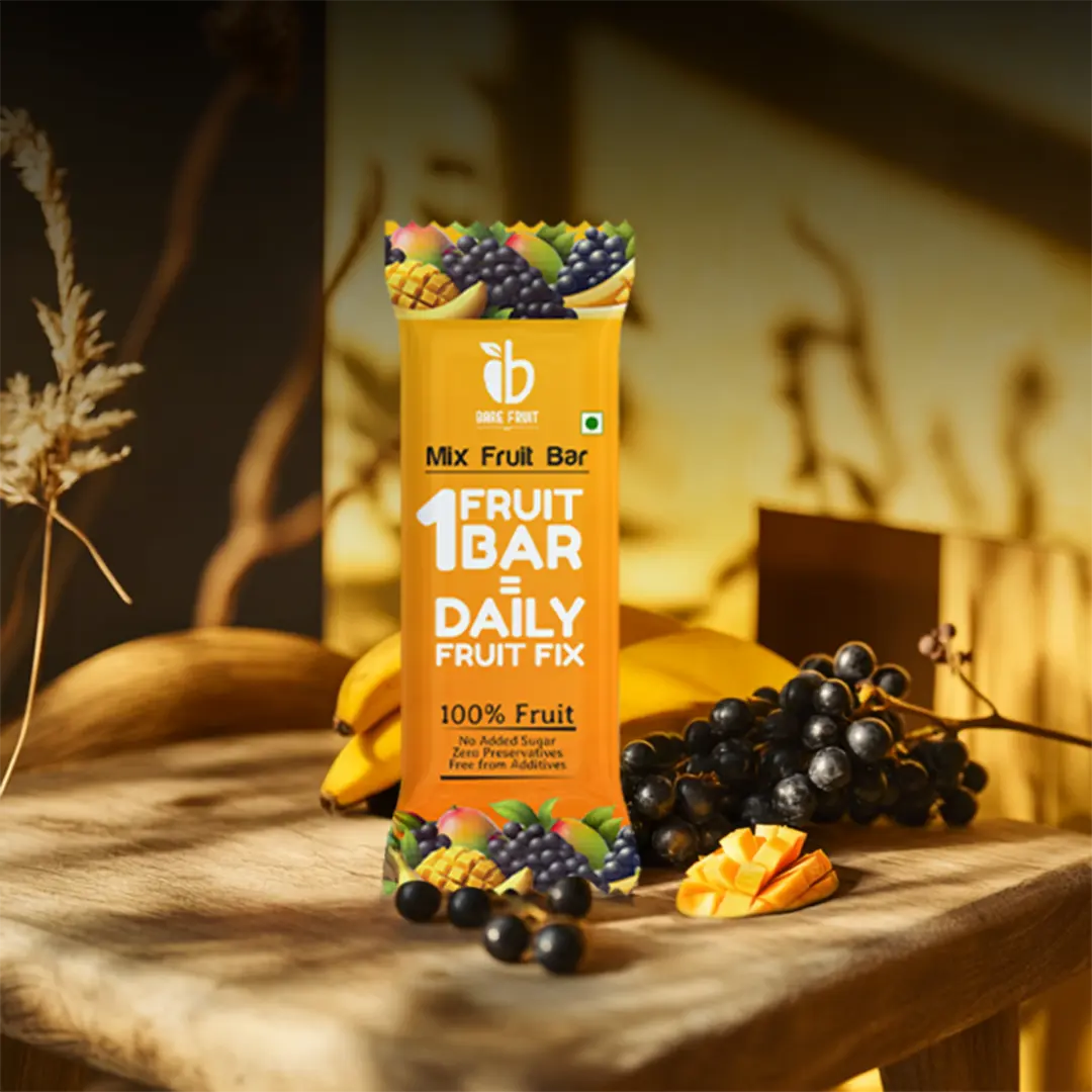 Bar | Mango (Mix Fruit Bar )- Solar-Dried Fruits -Gluten-Free, 100% Real Ingredients -  No Added Sugar, &amp;amp; No Added Preservatives - Bare Fruit -150gm (pack of 6)