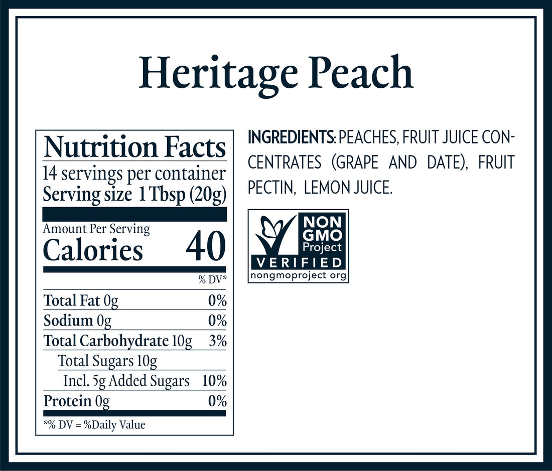 Fruit Spread | Heritage Peach (Sweetened Only With Vineyand Ripened grape And Fruit Juice) - Dalfour - 284gm
