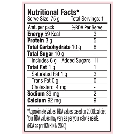 Fruit Yogurt Strawberry – Epigamia – 75gm