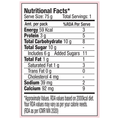 Fruit Yogurt Strawberry – Epigamia – 75gm