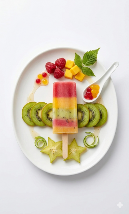 Ice Cream |Fruit Potpourri (Rainbows) - Popsicle Ice Cream- Natural Mixed Fruit Ice Cream - Handcrafted Seasonal Blend-Nature&