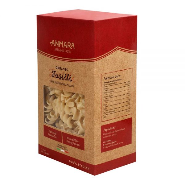 Pasta | Fusilli Pasta – Hard Drum Wheat Pasta - 100% Italian - Anmara – 500gm