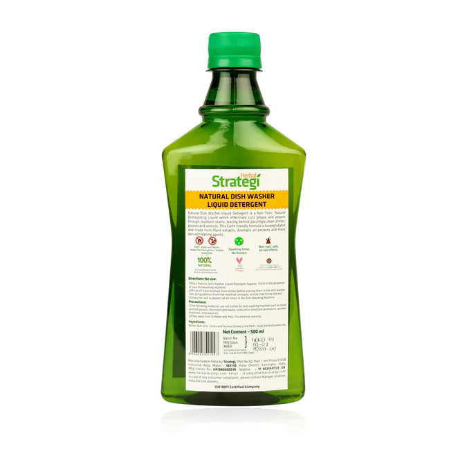 Natural Dishwasher Liquid Detergent - Herbal Strategi - 500ml