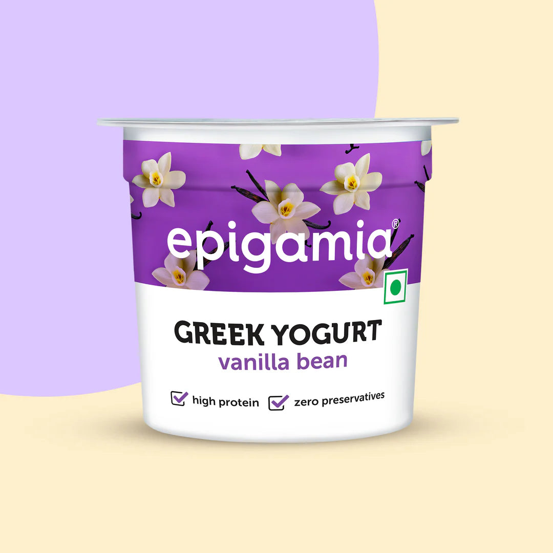 Yogurt | Vanilla bean Greek Yogurt - High In Protein &amp; No Added Preservatives – Epigamia - 85gm