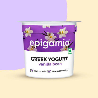 Yogurt | Vanilla bean Greek Yogurt - High In Protein &amp; No Added Preservatives – Epigamia - 85gm