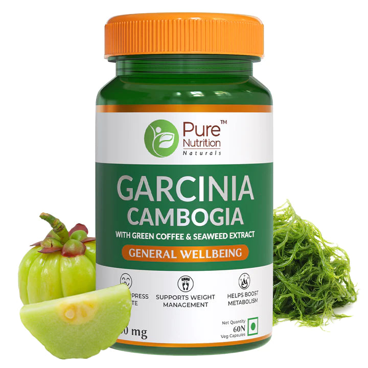Garcinia Cambogia | (With Green Coffee &amp;amp; Seaweed Extract) - General Wellbeing - Helps Regulate Appetite And Reduce Weight &amp;amp; Helps Boost Metabolism - Pure Nutrition - (700mg) - 60 Capsules