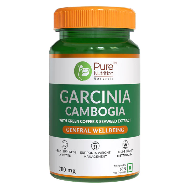 Garcinia Cambogia | (With Green Coffee & Seaweed Extract) - General Wellbeing - Helps Regulate Appetite And Reduce Weight & Helps Boost Metabolism - Pure Nutrition - (700mg) - 60 Capsules