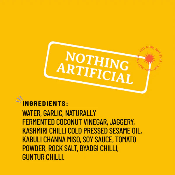 Garlic + Chilli (Spicy Tangy Savoury) - Stir Fry Sauce - Glaze, Momos, Dip - Natural - Indian  - Gluten Free, No Refined Sugar &amp;amp; No Bad Oil - Boombay - 250gm