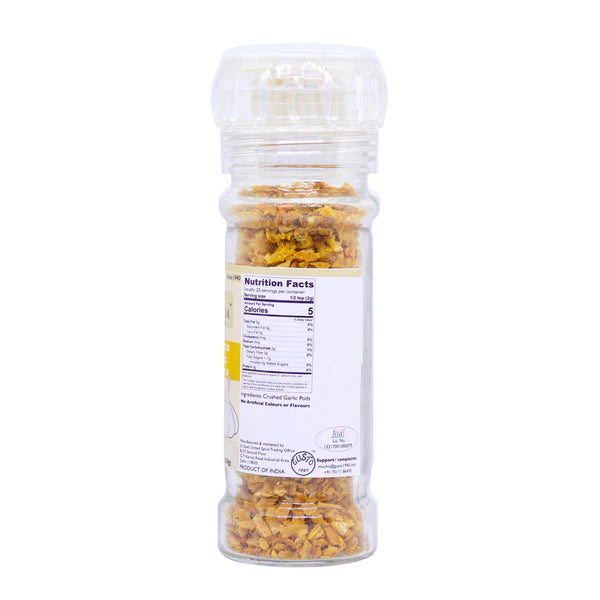 Garlic Grinder | Roasted - No Artificial Colours Or Flavours - Tassyam - 50gm Bottle