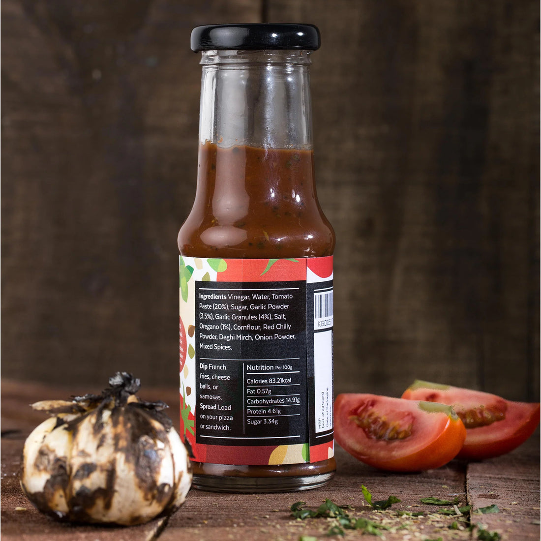 Garlic Oregano Spiced Ketchup - Aamra - 200gm