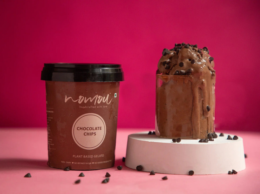 Gelato | Chocolate Chips Ice Cream – Vegan &amp;amp; Gluten Free – Nomou – 500ml