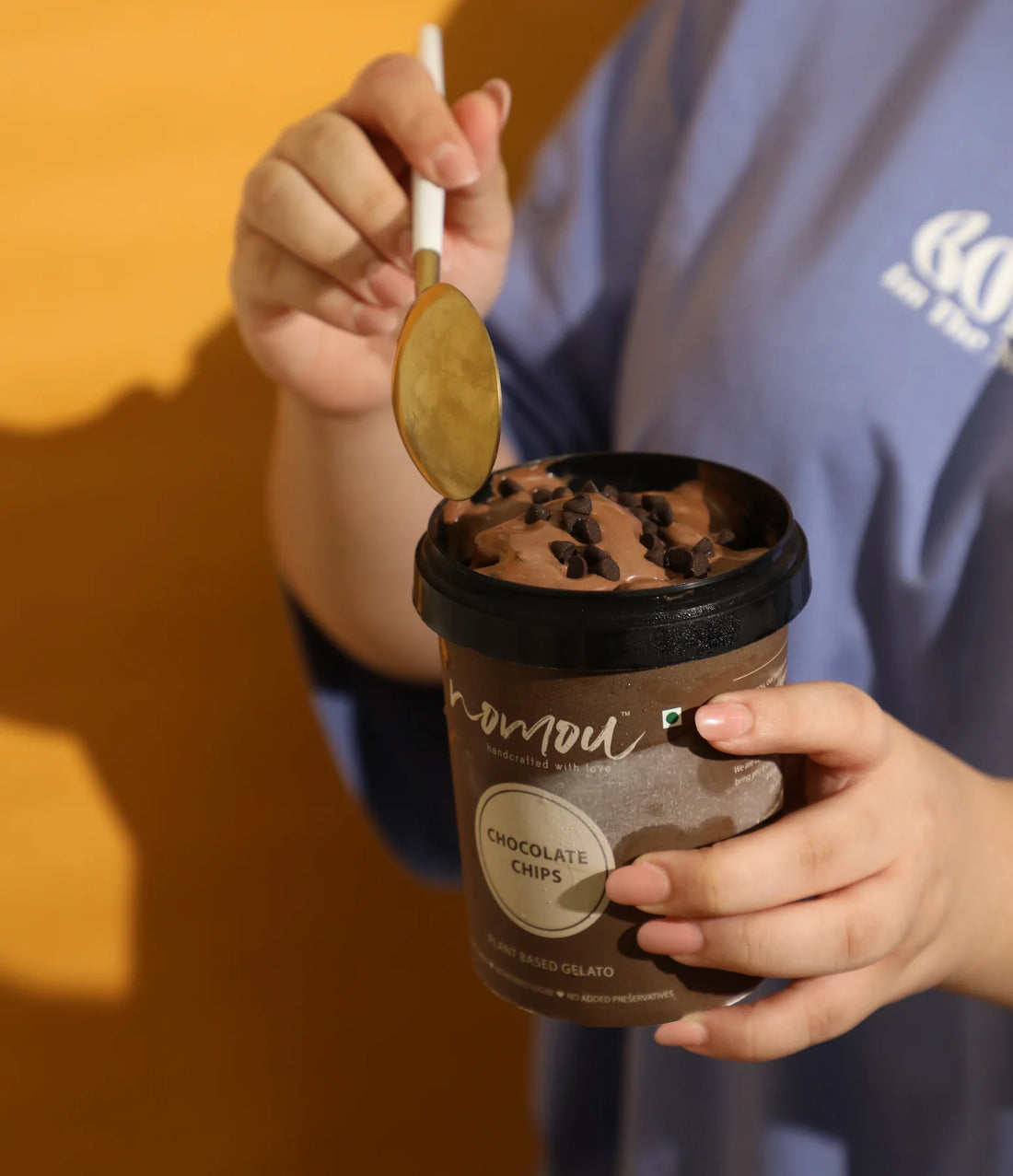Gelato | Chocolate Chips Ice Cream – Vegan &amp;amp; Gluten Free – Nomou – 500ml