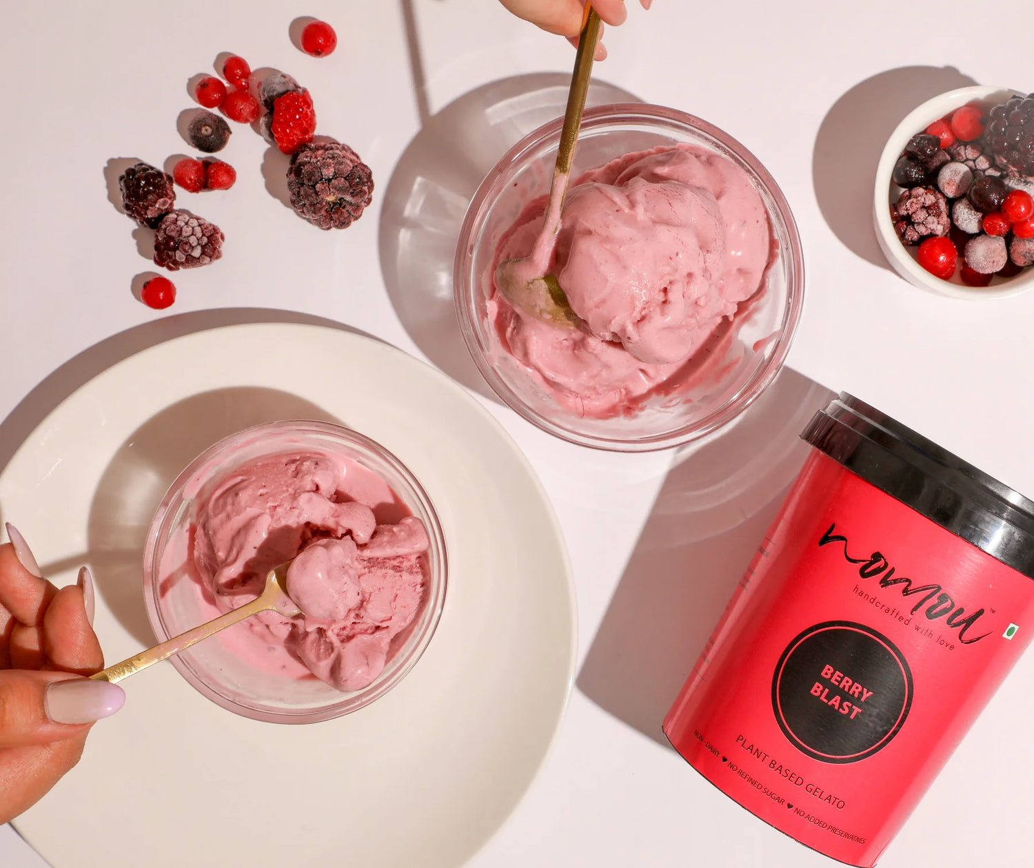 Gelato | Berry Blast Ice Cream – Vegan, Gluten Free &amp;amp; No Refined Sugar – Nomou – 500ml