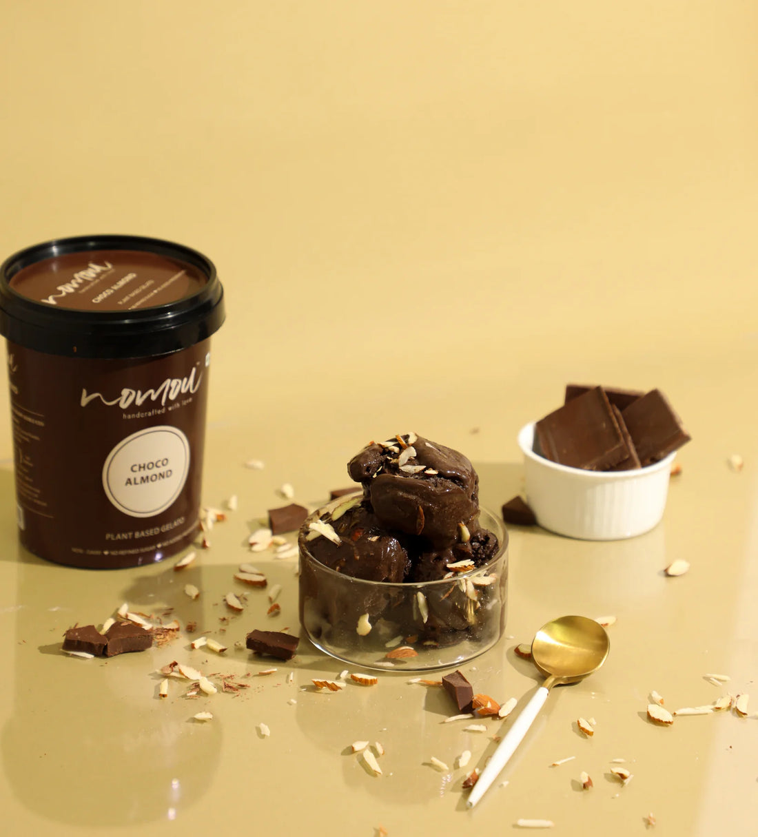 Gelato | Choco Almond – Vegan &amp;amp; Gluten Free – Nomou – 500ml