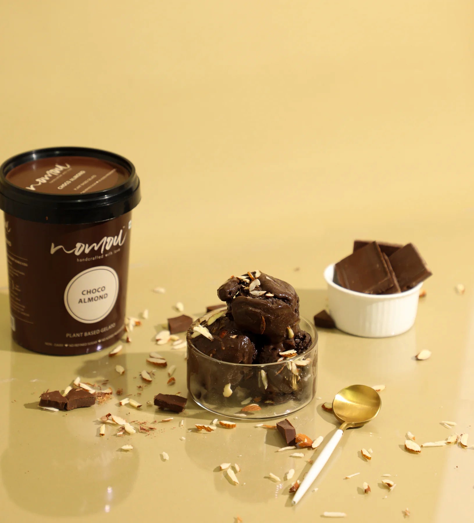 Gelato | Choco Almond – Vegan &amp;amp; Gluten Free – Nomou – 500ml