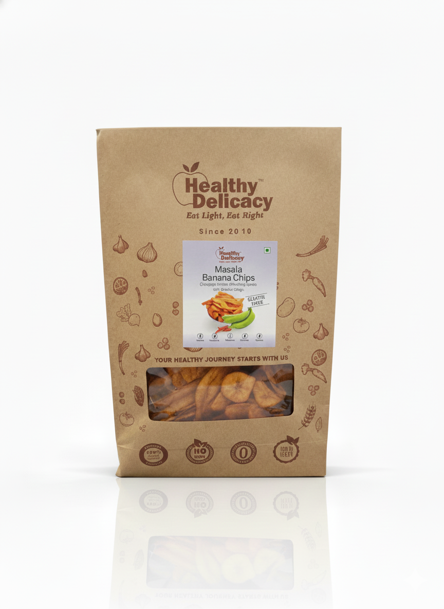 Banana Chips-Masala Banana Chips-Gluten Free- High Energy-Healthy Delicacy-220gm
