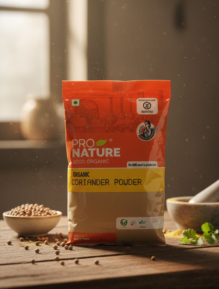 Organic Coriander Powder -Gluten Free- Pro Nature - 100gm