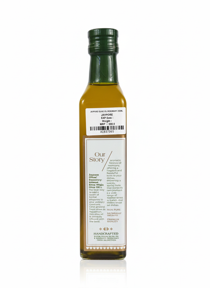 Olive Oil | Extra Virgin Olive Oil-Infused With Rosemary - Unrefined - Cold Pressed - Jaypore Olives 250ml
