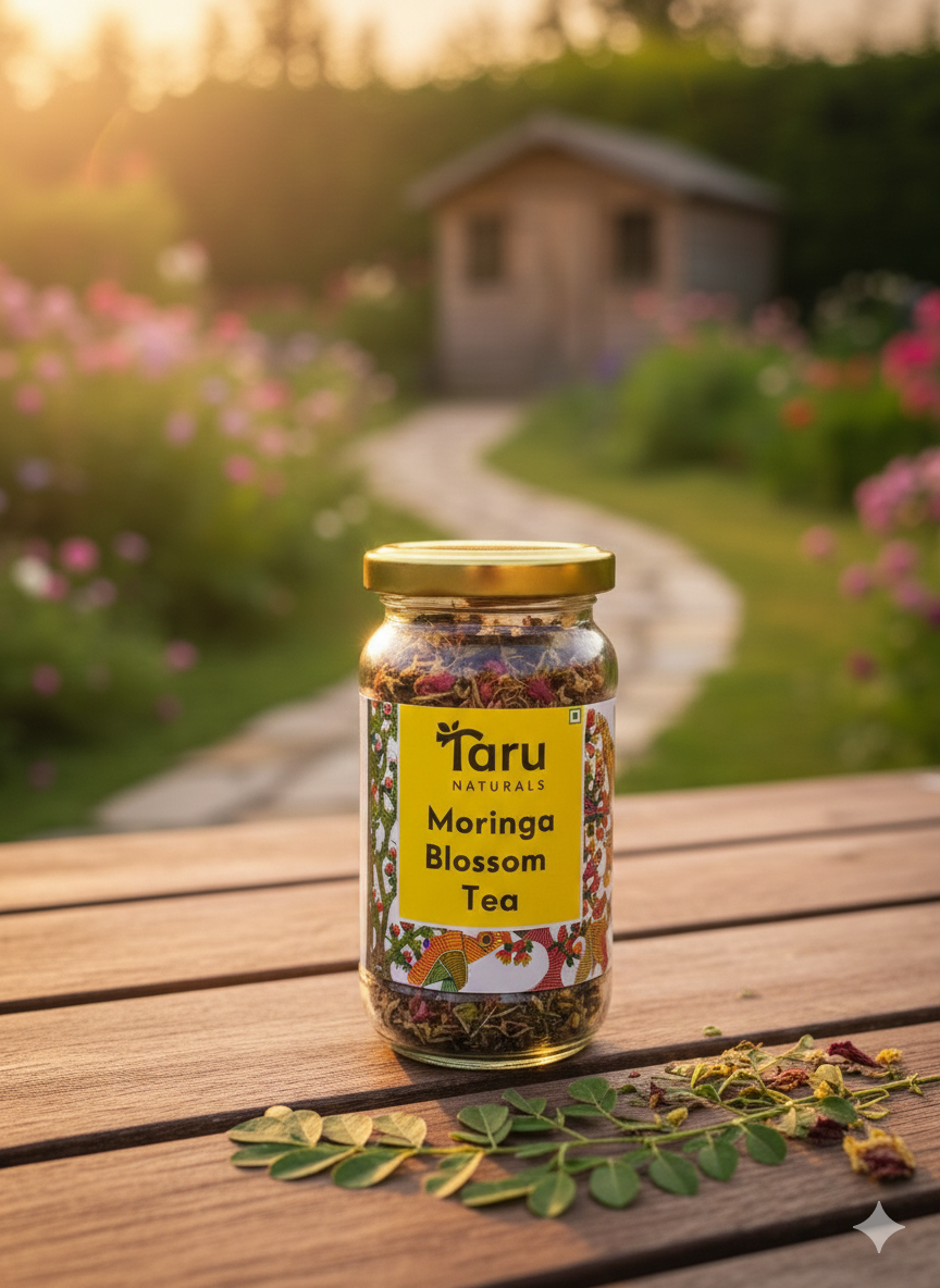Moringa Blossom Tea - Natural - Indian - Miracle Energy and Immunity Booster - Taru Naturals - 30gm