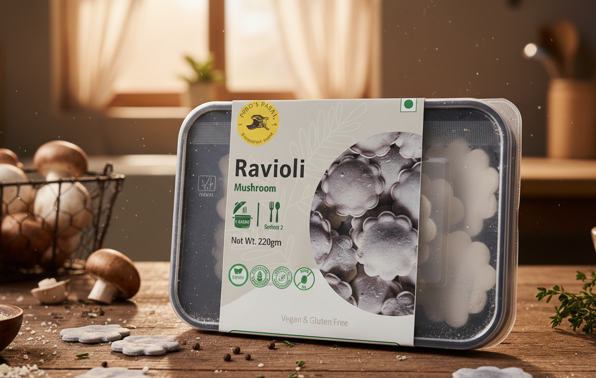 Pasta | Mushroom Ravioli - Hand Made - Vegan &amp; Gluten Free - Nature&