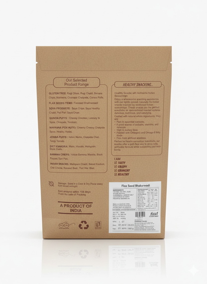 Bhakarwadi-Flax Seed Bhakarwadi – Gluten Free-Zero Cholesterol- No Preservative-No Trans Fats–Healthy Delicacy-340gm