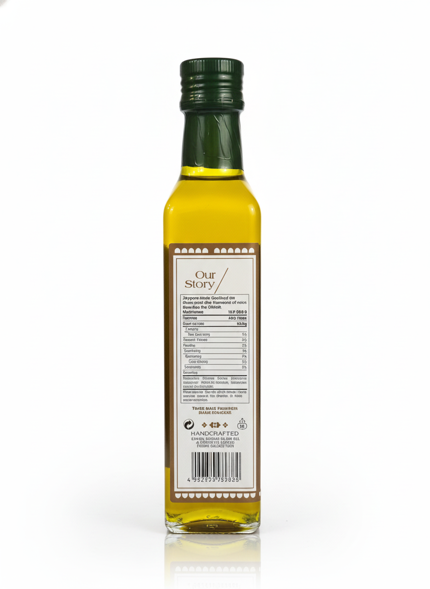 Olive Oil | Extra Virgin Olive Oil- Infused With Garlic - Unrefined - Cold Pressed - Jaypore Olives 250ml