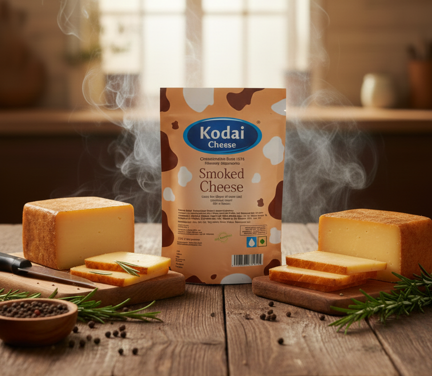 Smoked  Cheese - 100% Natural - Pasteurized - Kodai Cheese - 200gm