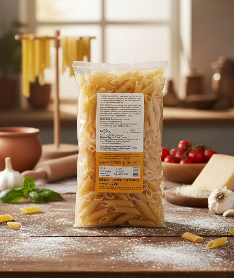 Pasta | Organic Penne (Wheat Suji Pasta)- USOCA - Down To Earth - 500gm