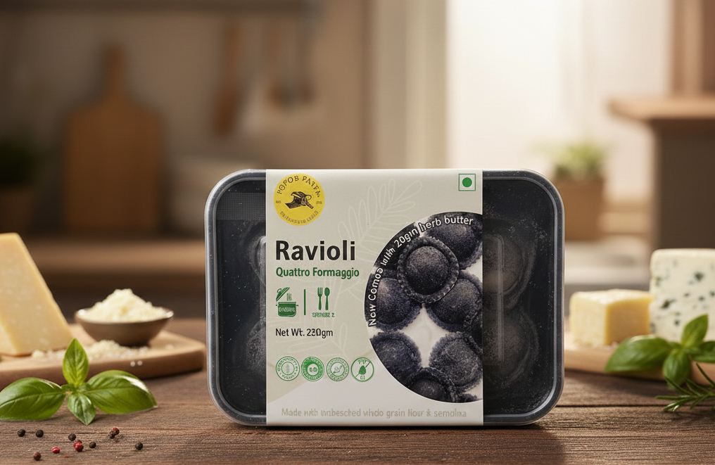 Pasta | Quattro Formaggio Ravioli - No Preservatives, No Added Sugar &amp; Trans Fat Free - Nature&