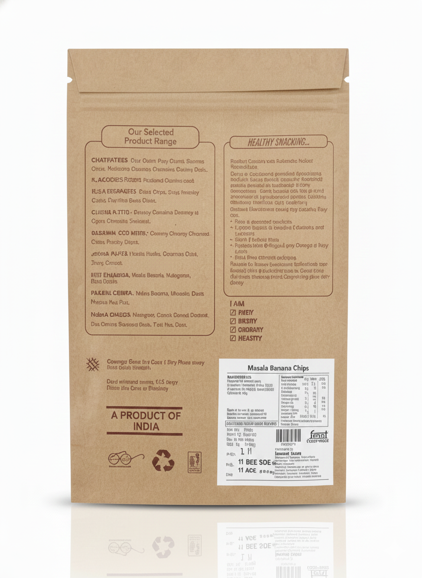 Banana Chips-Masala Banana Chips-Gluten Free- High Energy-Healthy Delicacy-220gm