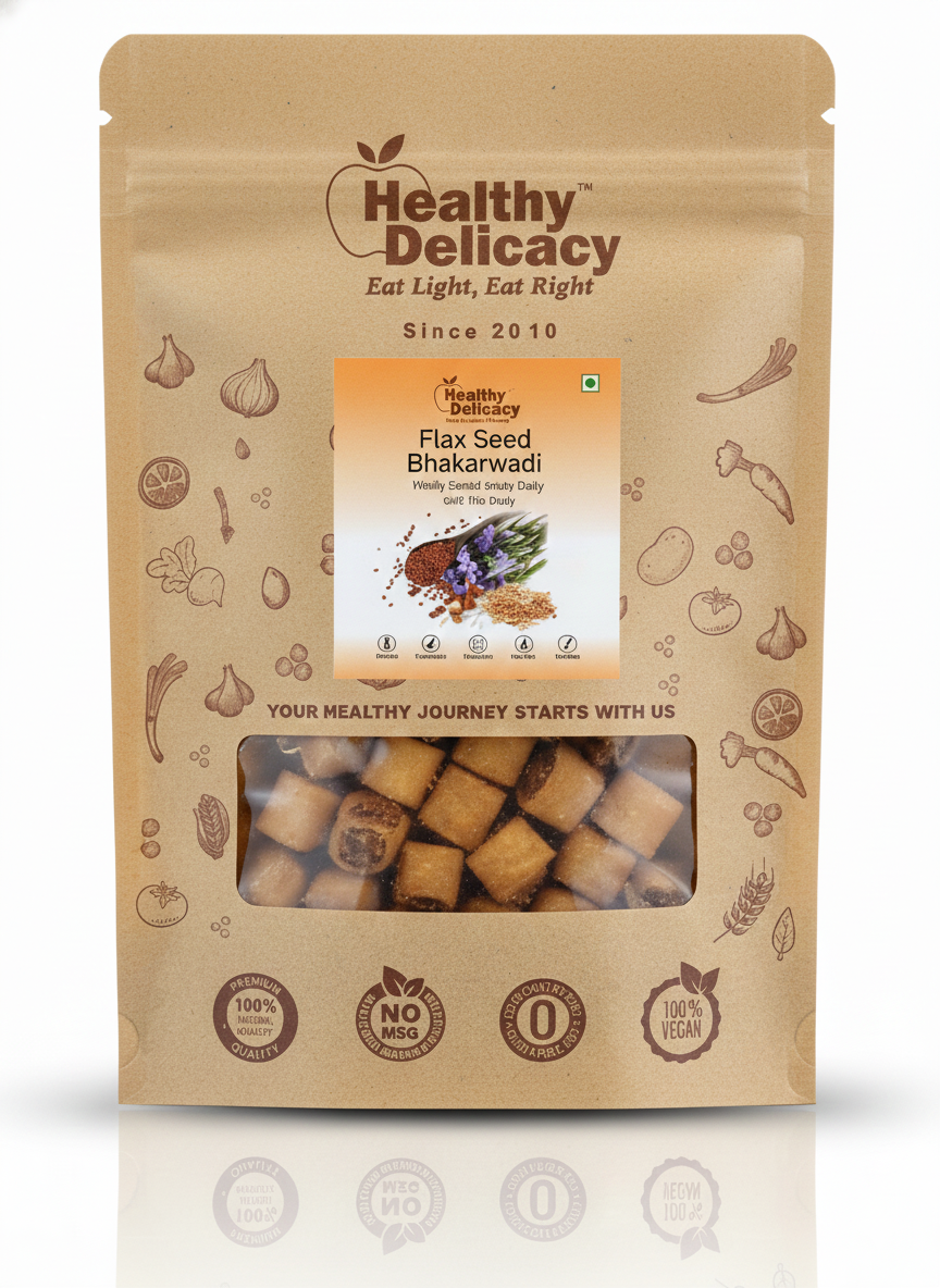 Bhakarwadi-Flax Seed Bhakarwadi – Gluten Free-Zero Cholesterol- No Preservative-No Trans Fats–Healthy Delicacy-340gm