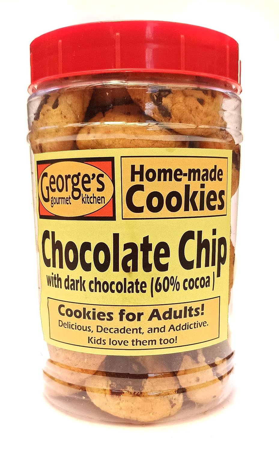 Cookies | Handmade Chocolate Chip Cookies – 55% Cocoa - George’s Gourmet Kitchen - 250gm