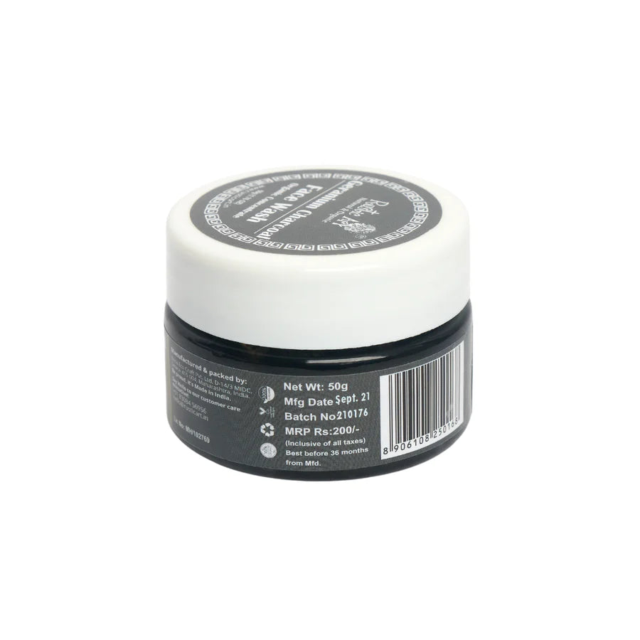 Face Wash | Geranium Charcoal (Concentrate) - For Oily Skin - Vegan, Sulphate Free &amp;amp; Preservative Free - Rustic Art - 125gm